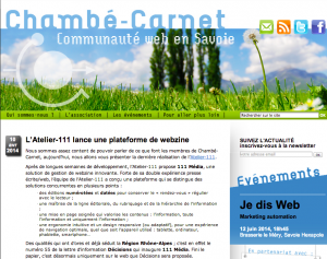 Article de Chambé-Carnet sur la plateforme de création de webzine 111 media